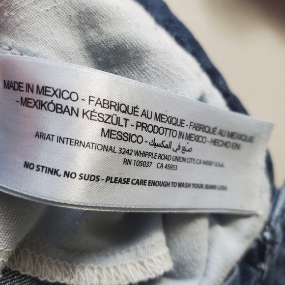 Ariat Denim Ella Trouser Wide Leg Jeans In Bluebell Stretch Denim - Picture 13 of 16